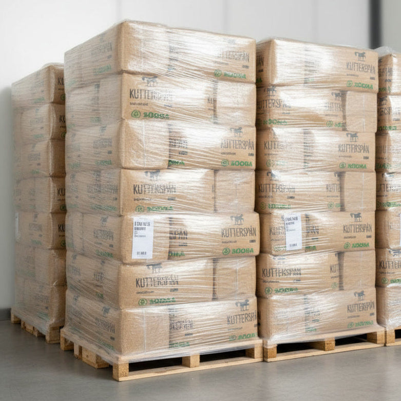 LIEFERUNG: Nobel Hobelspäne-staubarme Wohlfühl-Einstreu bequem geliefert, 18 Ballen/Palette