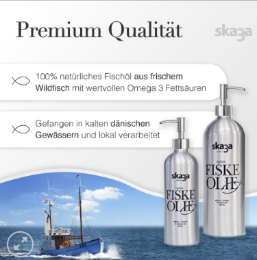 Nobel SKAGA FISCHÖL - essentielle Omega-Fettsäuren, 5 Liter